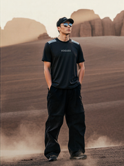 Men's Imported  Mesh Dry-Fit Black Tees