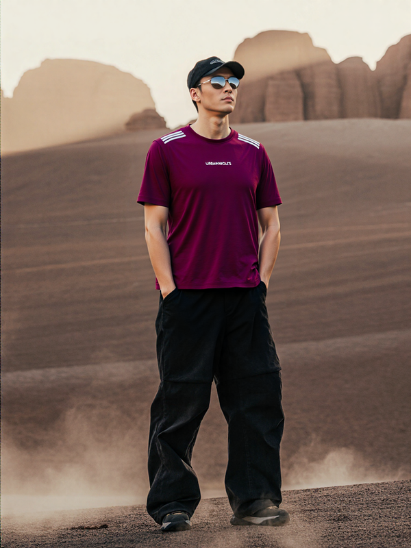 Men's Imported  Mesh Dry-Fit Maroon Tees