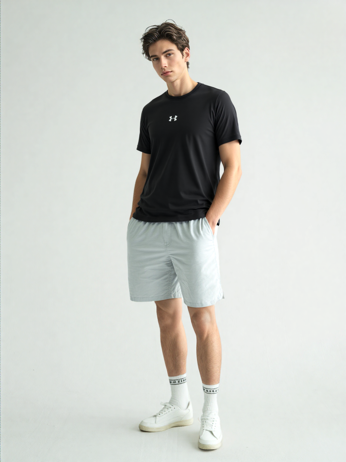 Men's Under Imported Mesh Dry-Fit Black Tees