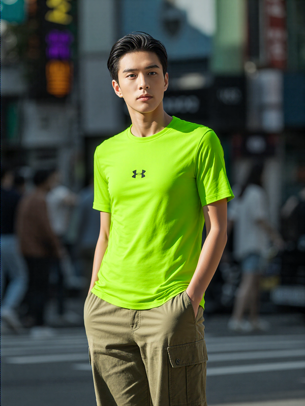Men's Under Imported Mesh Dry-Fit Lime Green Tees