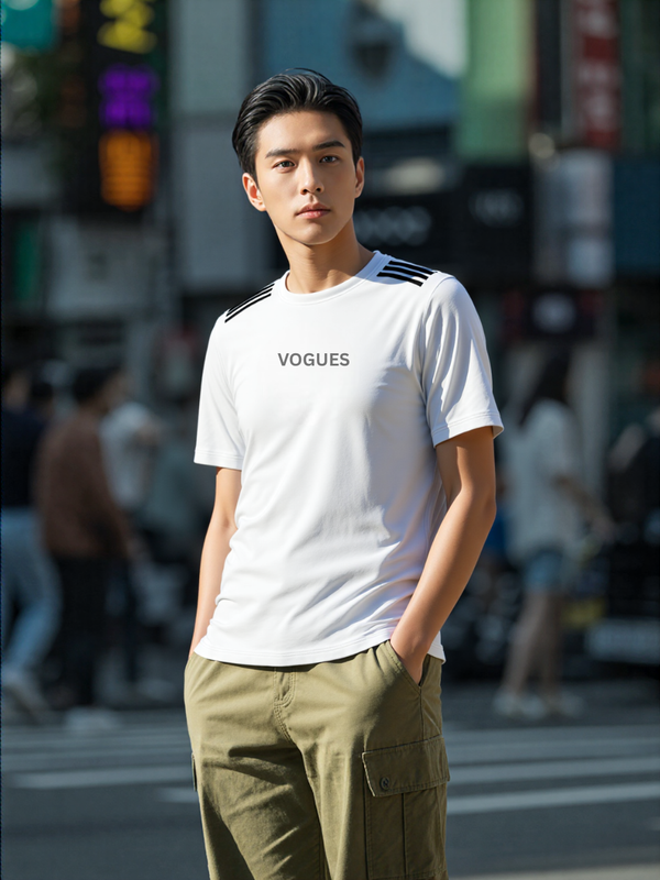 Men's Imported  Mesh Dry-Fit White Tees