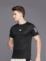 URBAN WOLFS athletic crew neck tee on male model showcasing men's dry-fit black tees for workouts